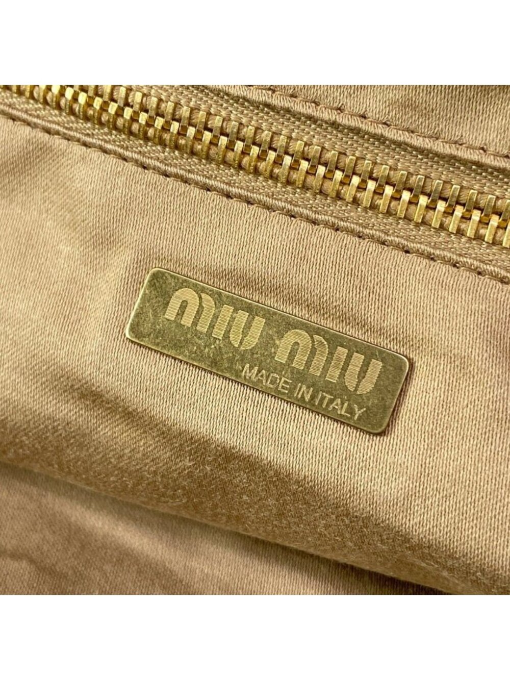 Miu Miu Handbag Beige Brown Kiss Lock Leather - Picture 9 of 15